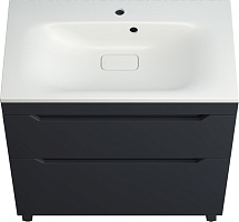 Style Line Тумба с кварцевой раковиной жасмин Остин 80 графит матовый